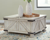 Orleans Furniture - Ashley Furniture - Carynhurst Coffee Table - Cocktail Table with Storage / Whitewash - T929-20